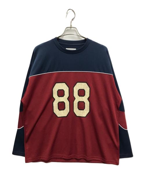 JOURNAL STANDARD（ジャーナルスタンダード）JOURNAL STANDARD (ジャーナル スタンダード) モトクロス ジャージートップス ネイビー×レッド サイズ:Lの古着・服飾アイテム