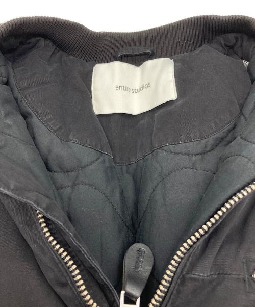 entire studios（エンタイアスタジオ）ENTIRE STUDIOS (エンタイアスタジオ) A-4 BOMBER IRON ブラック サイズ:Mの古着・服飾アイテム