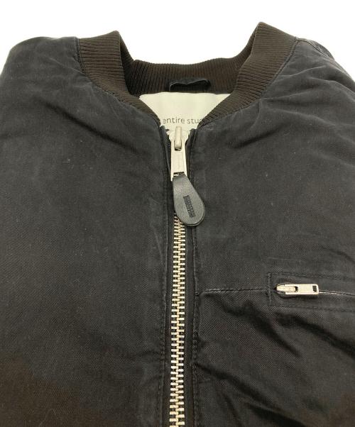 entire studios（エンタイアスタジオ）ENTIRE STUDIOS (エンタイアスタジオ) A-4 BOMBER IRON ブラック サイズ:Mの古着・服飾アイテム