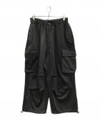 B BALLSYボールジィ）の古着「ジャージーカーゴパンツ」｜ブラック