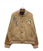 A FEW GOOD KIDS×A'gemアフューグッドキッズ×エージェム）の古着「DICE LEATHER VARSITY JACKET」｜ベージュ