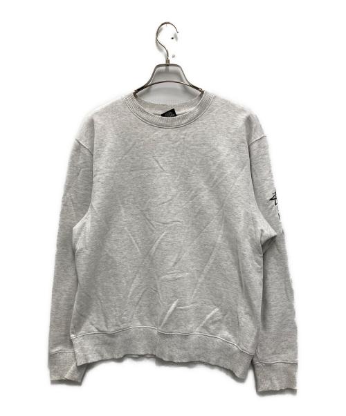 stussy（ステューシー）stussy (ステューシー) 袖刺繍スウェット グレー サイズ:Mの古着・服飾アイテム