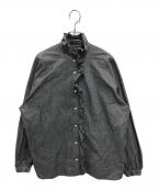 journal standard luxeジャーナルスタンダード ラックス）の古着「ワッシャーフリルブラウス」｜インディゴ
