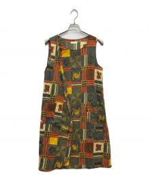 Engineered Garments（エンジニアドガーメンツ）の古着「WRAP DRESS-COTTON AFRICAN PRINT」｜ブラウン