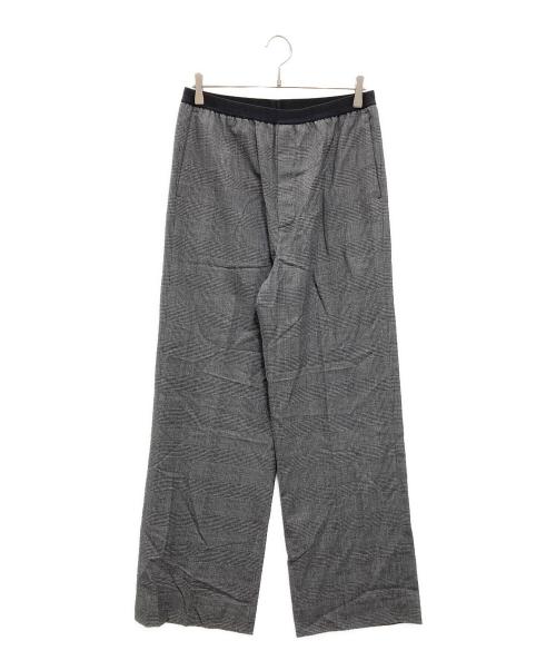 BALENCIAGA（バレンシアガ）BALENCIAGA (バレンシアガ) Logo Waistband Checked Trousers グレー サイズ:46の古着・服飾アイテム