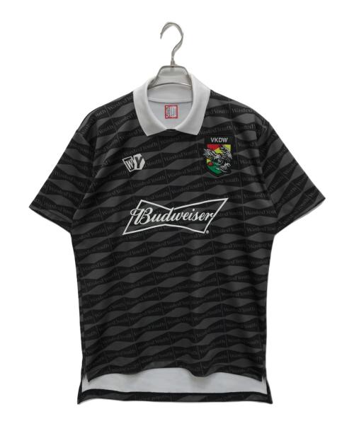 WASTED YOUTH（ウェイステッドユース）Wasted Youth (ウエステッド ユース) BUDWEISER (バドワイザー) Soccer Game Shirt ブラック サイズ:Lの古着・服飾アイテム