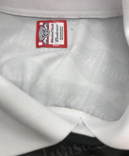 WASTED YOUTH（ウェイステッドユース）Wasted Youth (ウエステッド ユース) BUDWEISER (バドワイザー) Soccer Game Shirt ブラック サイズ:Lの古着・服飾アイテム