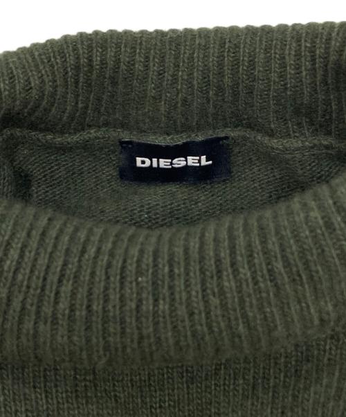 DIESEL（ディーゼル）DIESEL (ディーゼル) K-MEL 切替タートルネックニット カーキ サイズ:Mの古着・服飾アイテム