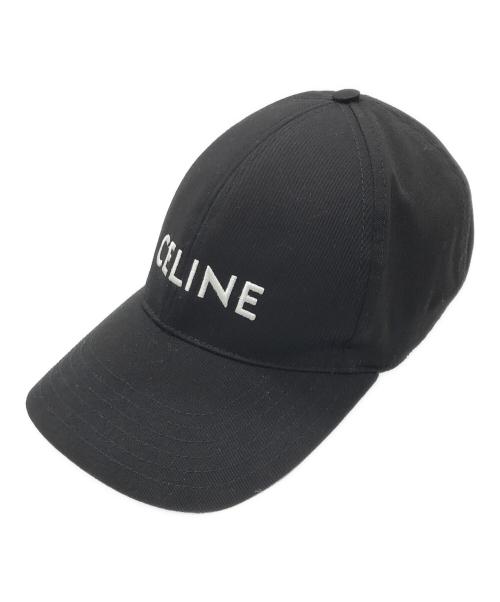 CELINE（セリーヌ）CELINE (セリーヌ) ロゴベースボールキャップ ブラックの古着・服飾アイテム