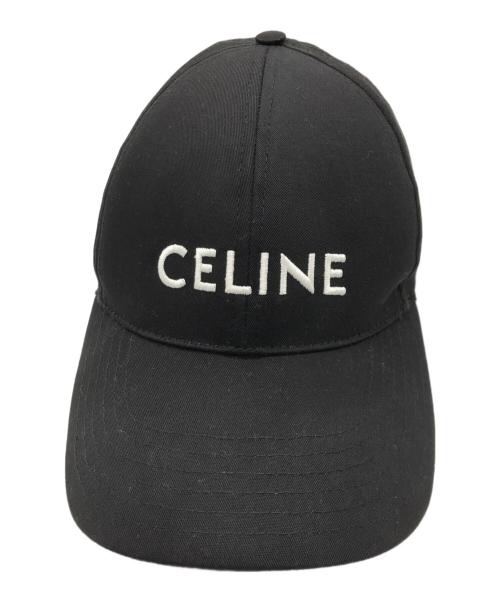 CELINE（セリーヌ）CELINE (セリーヌ) ロゴベースボールキャップ ブラックの古着・服飾アイテム