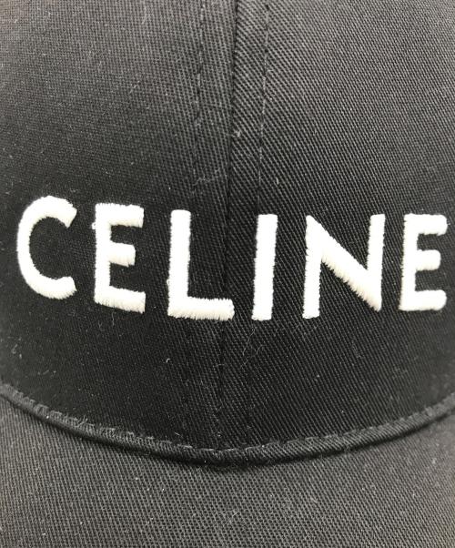 CELINE（セリーヌ）CELINE (セリーヌ) ロゴベースボールキャップ ブラックの古着・服飾アイテム