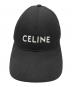 CELINE (セリーヌ) ロゴベースボールキャップ ブラック：40000円