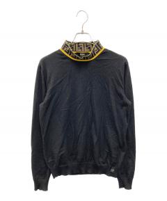 中古・古着通販】NKNIT (ンニット) mix gauge logo KNIT shirts