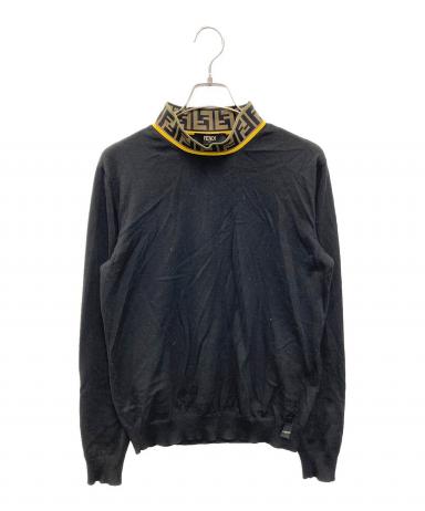 【未使用/タグ付】FENDI クロシェニットソー クルーネック ブラック 3028005497035427_01_6257w.jpeg