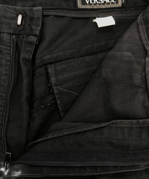 GIANNI VERSACE COUTURE（ジャンニヴェルサーチクチュール）GIANNI VERSACE COUTURE (ジャンニヴェルサーチクチュール) ［古着］ジップデザインパンツ ブラック サイズ:48の古着・服飾アイテム