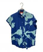 PAUL SMITHポールスミス）の古着「SCREEN FLORAL SHIRTS」｜ブルー