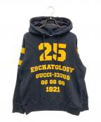 GUCCIグッチ）の古着「ESCHATOLOGY LOGO SWEAT HOODIE」｜ブラック