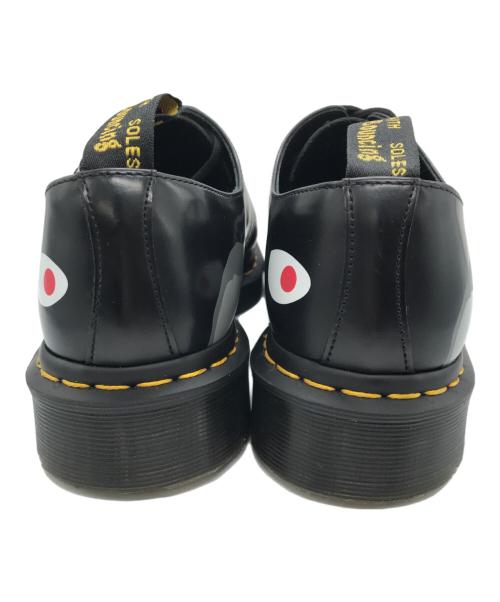 Dr.Martens（ドクターマーチン）Dr.Martens (ドクターマーチン) A BATHING APE (アベイシングエイプ) Mastermind JAPAN (マスターマインド ジャパン) 3 HOLE SHOES(ホール シューズ) ブラック サイズ:UK8の古着・服飾アイテム