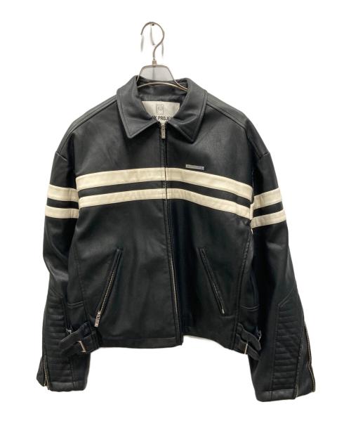 PRANK PROJECT（プランクプロジェクト）PRANK PROJECT (プランクプロジェクト) モーターサイクルフェイクレザージャケット ブラック サイズ:FREEの古着・服飾アイテム