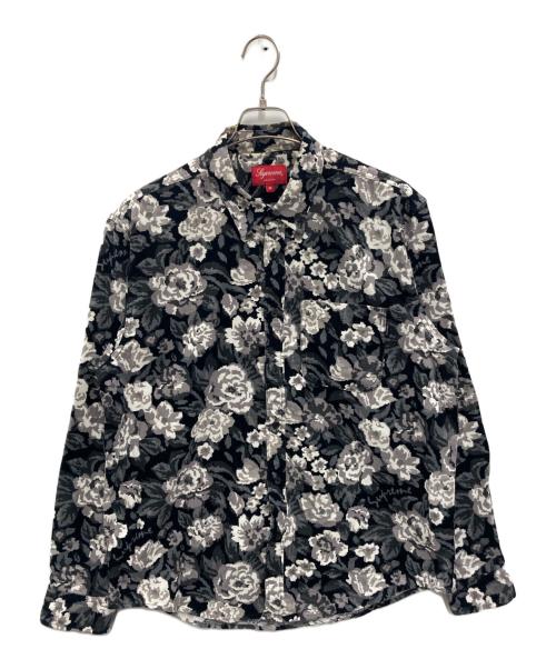 SUPREME（シュプリーム）Supreme (シュプリーム) Digi Floral Corduroy Shirt ホワイト×ブラック サイズ:Mの古着・服飾アイテム