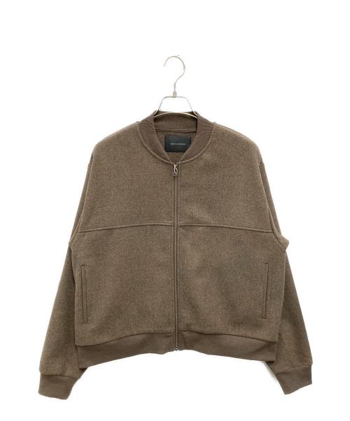 nano・universe（ナノ・ユニバース）nano・universe (ナノ・ユニバース) 合繊 メルトン ボンバー ジャケット ブラウン サイズ:L 未使用品の古着・服飾アイテム