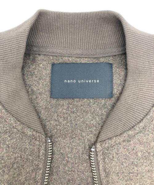 nano・universe（ナノ・ユニバース）nano・universe (ナノ・ユニバース) 合繊 メルトン ボンバー ジャケット ブラウン サイズ:L 未使用品の古着・服飾アイテム