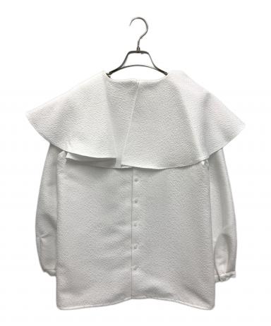 新品未使用　OHGA BIG COLLAR BLOUSE ホワイト 中古・古着通販】OHGA (オオガ) BIG COLLAR BLOUSE(ビッグ カラー