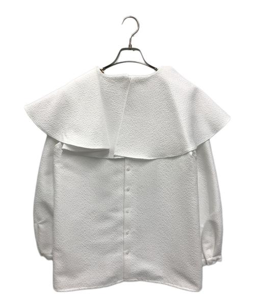 OHGA（オオガ）OHGA (オオガ) BIG COLLAR BLOUSE(ビッグ カラー ブラウス) ホワイト サイズ:FREE 未使用品の古着・服飾アイテム