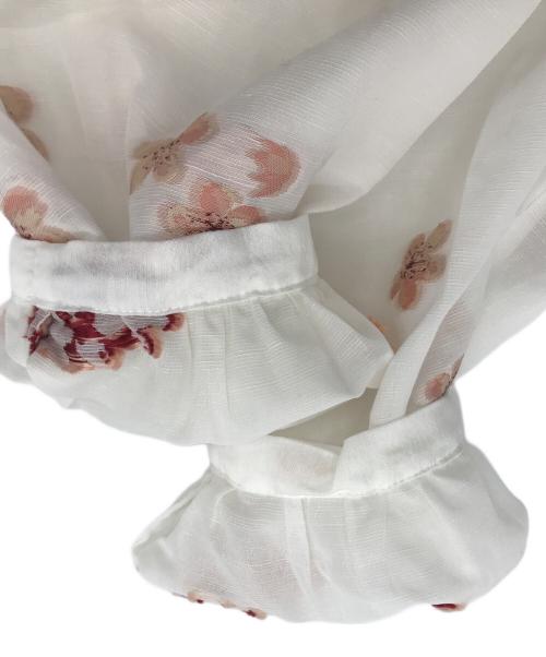 DREAM sister jane（ドリームシスタージェーン）DREAM SISTER JANE (ドリームシスタージェーン) 花柄ブラウス ホワイト サイズ:XS 未使用品の古着・服飾アイテム