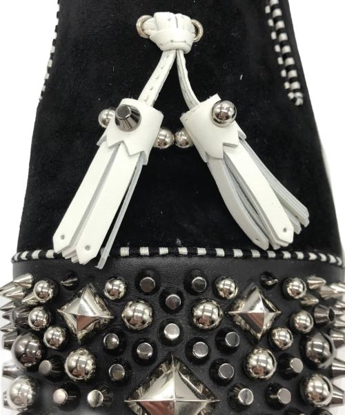 Christian Louboutin（クリスチャン・ルブタン）Christian Louboutin (クリスチャン・ルブタン) タッセルスエードスリッポン ブラック サイズ:26cmの古着・服飾アイテム