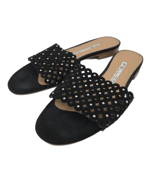 PELLICO（ペリーコ）PELLICO (ペリーコ) MAIOLICHEフラットミュール ブラック サイズ:38の古着・服飾アイテム