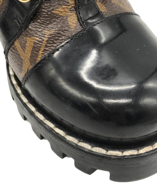 LOUIS VUITTON（ルイ ヴィトン）LOUIS VUITTON (ルイ ヴィトン) スタートレイルアンクルブーツ ブラック×ブラウン サイズ:37 1/2の古着・服飾アイテム