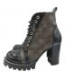 LOUIS VUITTON (ルイ ヴィトン) スタートレイルアンクルブーツ ブラック×ブラウン サイズ:37 1/2：50000円