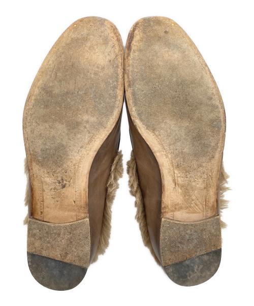 GUCCI（グッチ）GUCCI (グッチ) プリンスタウンファーローファー ブラウン サイズ:9 1/2の古着・服飾アイテム