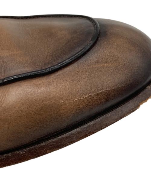 GUCCI（グッチ）GUCCI (グッチ) プリンスタウンファーローファー ブラウン サイズ:9 1/2の古着・服飾アイテム