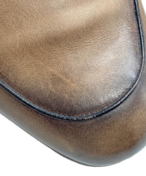 GUCCI（グッチ）GUCCI (グッチ) プリンスタウンファーローファー ブラウン サイズ:9 1/2の古着・服飾アイテム