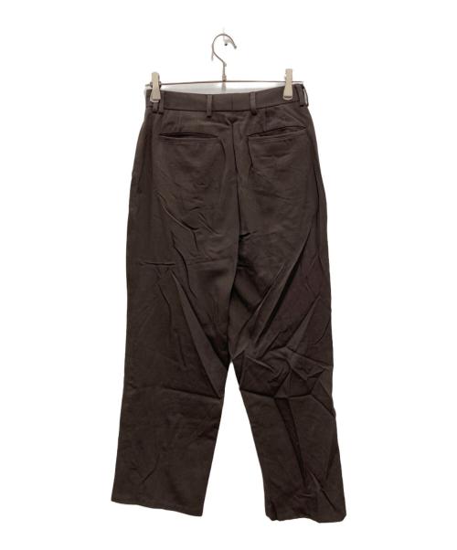 PAUL SMITH（ポールスミス）Paul Smith (ポールスミス) ウールギャバジン ワイドテーパード トラウザーズ ブラウン サイズ:Sの古着・服飾アイテム