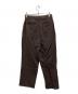 Paul Smith (ポールスミス) ウールギャバジン ワイドテーパード トラウザーズ ブラウン サイズ:S：5000円