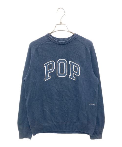 POP TRADING COMPANY（ポップトレーディングカンパニー）POP TRADING COMPANY (ポップトレーディングカンパニー) アーチニット ネイビー サイズ:Mの古着・服飾アイテム