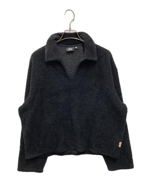 stussy（ステューシー）stussy (ステューシー) Wool Blend Sherpa Pullover ブラック サイズ:Mの古着・服飾アイテム