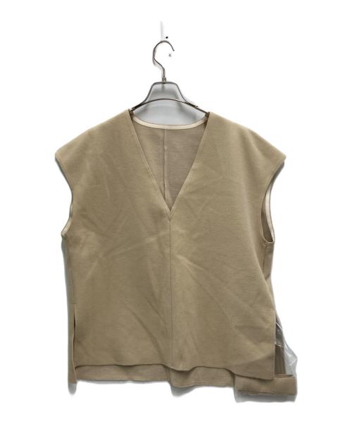 NOLLEY'S（ノーリーズ）NOLLEY'S (ノーリーズ) ダブルジャージベスト ベージュ サイズ:38の古着・服飾アイテム