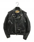 Schottショット）の古着「ダブルライダースジャケット」｜ブラック