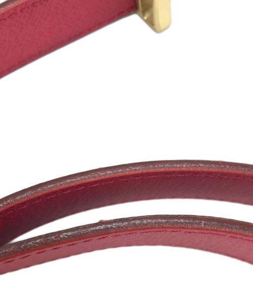 LOUIS VUITTON（ルイ ヴィトン）LOUIS VUITTON (ルイ ヴィトン) サンチュール・LVイニシャルベルト ブラック×ピンク サイズ:85/34の古着・服飾アイテム