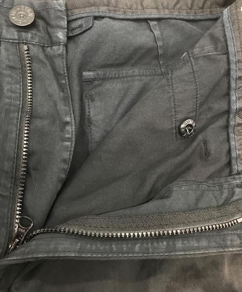 STONE ISLAND（ストーンアイランド）STONE ISLAND (ストーンアイランド) ガーメントダイコットンウールカーゴパンツ ブラック サイズ:W31の古着・服飾アイテム