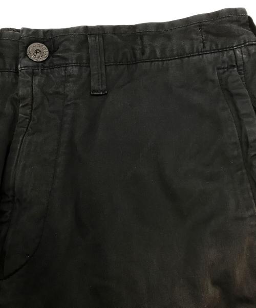 STONE ISLAND（ストーンアイランド）STONE ISLAND (ストーンアイランド) ガーメントダイコットンウールカーゴパンツ ブラック サイズ:W31の古着・服飾アイテム