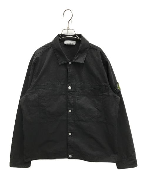 STONE ISLAND（ストーンアイランド）STONE ISLAND (ストーンアイランド) リップストップオーバーシャツ ブラック サイズ:XLの古着・服飾アイテム