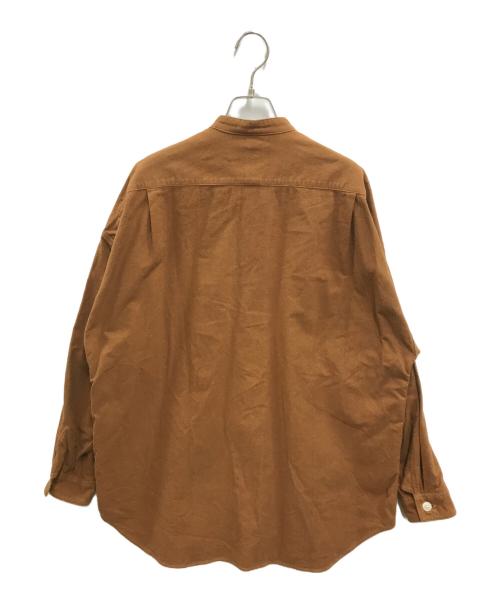 HAVERSACK（ハバーサック）HAVERSACK (ハバーサック) バンドカラーシャツ ブラウン サイズ:Mの古着・服飾アイテム