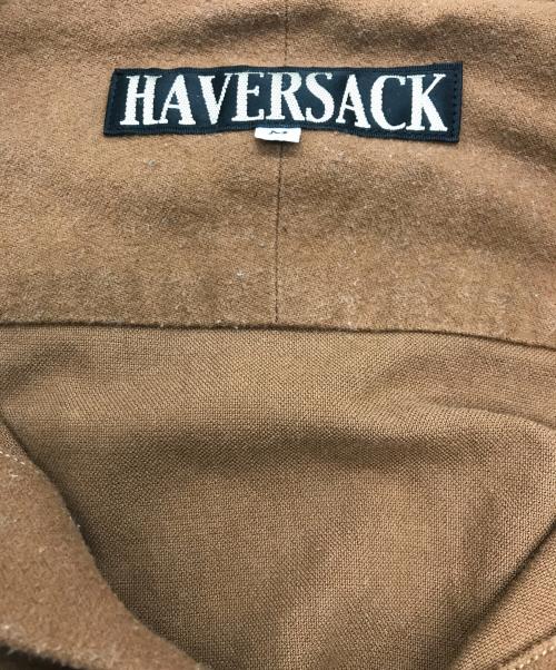 HAVERSACK（ハバーサック）HAVERSACK (ハバーサック) バンドカラーシャツ ブラウン サイズ:Mの古着・服飾アイテム
