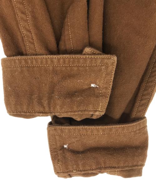 HAVERSACK（ハバーサック）HAVERSACK (ハバーサック) バンドカラーシャツ ブラウン サイズ:Mの古着・服飾アイテム