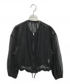 ANAYIアナイ）の古着「シアーコットンギャザーブルゾン」｜ブラック
